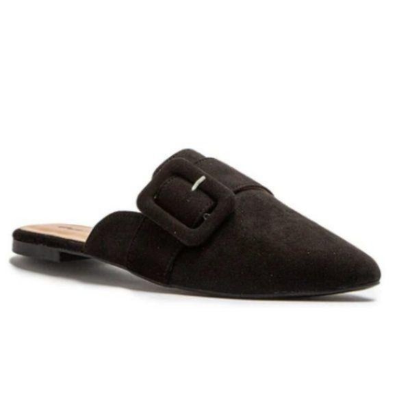 Faux Suede Buckle Mule in Snake - Picture 5 of 7